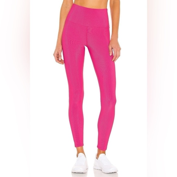Beach Riot Ayla Ribbed Leggings in Fuchsia, Size S - Picture 2 of 9